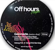 A14 Off Hours Gelonade – Sour Raspberry Lemonade Live Resin Rope Gummies 10pk 100mg