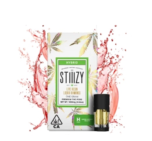 STIIIZY - Lemon Cherry Gelato -Hybrid- 86.21% THC | 1G Live Resin Liquid Diamonds Pod (Vape Cartridge) | 89.22% TAC | STIIIZY   -ll1 middle 2
