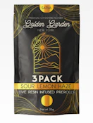 B21 Golden Gardens Sour Lemon Haze Live Resin Pre-Roll 3pk 1.2g