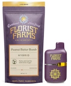 H18 Florist Farms Peanut Butter Bomb Live Resin All-In-One-Vape 1G