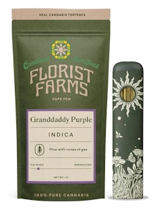 Florist Farms - B58 Florist Farms Granddaddy Purple All-In-One Vape 1g