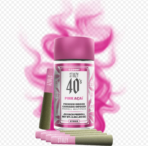 STIIIZY - STIIIZY | Infused 40's Pink Acai Preroll 5pk | 2.5g Main Image