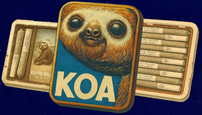 KOALA CANNABIS CO. - KOA CANNABIS CO. - Infused Prerolls - Purple Kush x Mendo Breath - Live Resin - 10PK - 3.5G Main Image