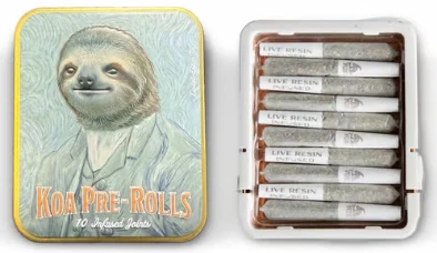 KOALA CANNABIS CO. - KOA CANNABIS CO. - Infused Prerolls - Sour Diesel x Durban Poison - Live Resin - 10PK - 3.5G Main Image