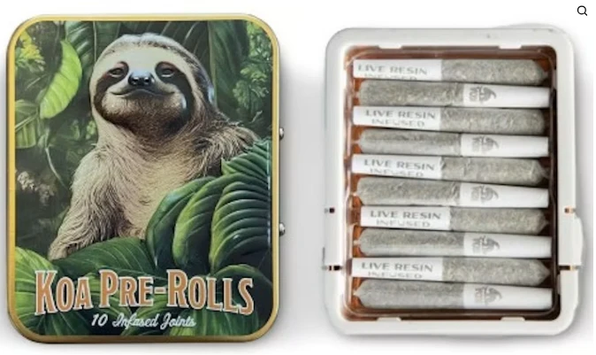 KOALA CANNABIS CO. - KOA CANNABIS CO. - Infused Prerolls - Blue Dream x Wedding Cake - Live Resin - 10PK - 3.5G Main Image
