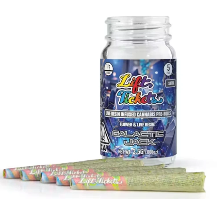 Lift Tickets - Lift Tickets| Galactic Jack | 0.5g Infused Pre Roll Multipack (5) [S] Main Image