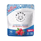 KANHA| Blue Raspberry | 100mg (10 Units x 10mg THC) Gummy