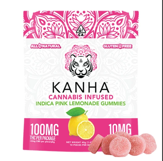 KANHA - KANHA | Pink Lemonade | 100mg (10 Units x 10mg THC) Gummy Main Image