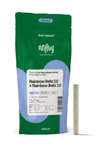 MFNY - Rainbow Beltz 2.0 x Rainbow Beltz 2.0 Live Resin - Indica - 41.49% THC | .75g Infused Pre-Roll - 48.12% TAC | MFNY     -y7