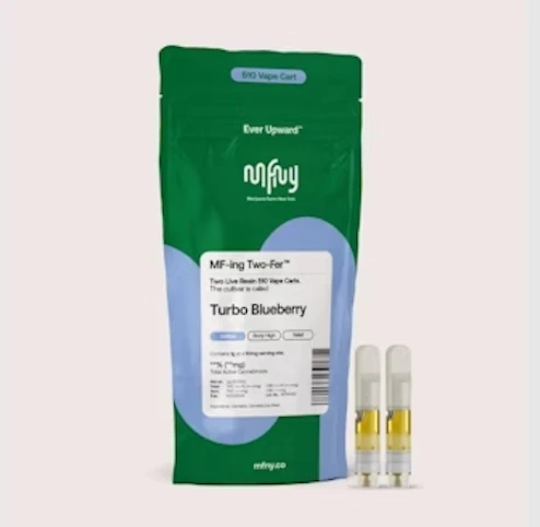 MFNY - Turbo Blueberry (Sleep) Live Resin 2pk - Indica - 71.75% THC | .5g 510 Cart - 74.32% TAC | MFNY      -v6 back