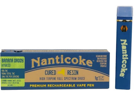 Nanticoke - A23 Nanticoke Banana Daddy Cured Resin AIO Vape Pen 1g