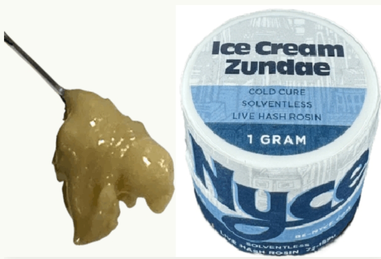Ice Cream Zundae -Hybrid- Live Rosin (Concentrate) 1g | Nyce   -Refrigerator