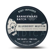 Bannerman's Batch - Blueberry Muffin - Kief Infused - pre-ground Flower - 7g