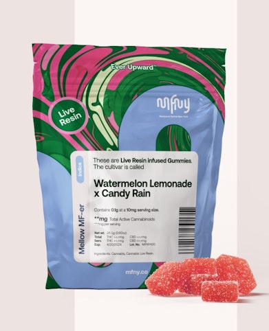 MFNY - MFNY | Watermelon Lemonade x Candy Rain -Indica- 100mg 10 Pack Live Resin Gummies (Edibles) |      -u7 middle