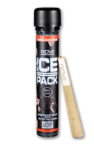 ROVE - ACAPULCO GOLD  INFUSED ICE ROSIN x DIAMONDS x HASH PREROLL - ROVE - 1g Main Image