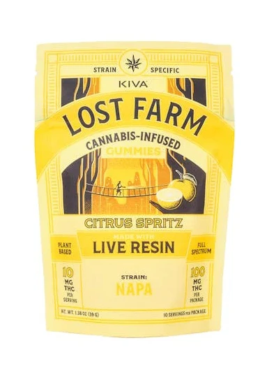 Lost Farm - NAPA "CITRUS SPRITZ" - LOST FARM LIVE RESIN GUMMIES - 100mg  Main Image