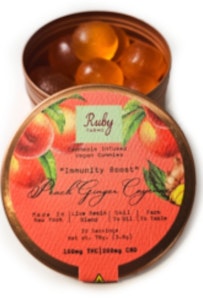 Ruby Farms - A33 Ruby Farms Peach Ginger Cayenne "Immunity Boost" Gummies 20pk