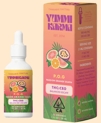 Yummi Karma - YUMMI KARMA - Tincture - P.O.G - 1:1 - THC: CBD - 500MG Main Image