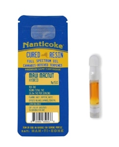 Nanticoke - A59 Nanticoke Maui Macnut Cured Resin Full Spectrum 510 Cart 1g
