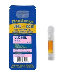 Nanticoke - B8 Nanticoke Lilac Diesel Cured Resin Full Spectrum 510 Cart 1g