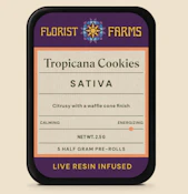 A16 Florist Farms Trop. Cookies Live Resin Infused Pre Roll 5pk .5g