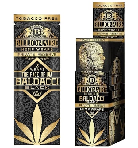 Billionaire - Baldacci Black Private Reserve Hemp Wraps (Rolling Papers) | Billionaire