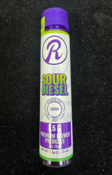 Runtz - SOUR DIESEL 2PK PREROLLS - RUNTZ - 1.5g Main Image