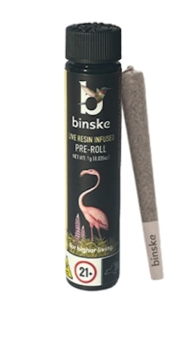 Binske - Garlic Cocktail -Hybrid- Live Resin Infused (Pre-Roll) 1g | Binske   -u2 back