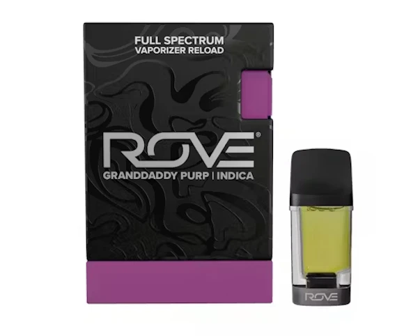 ROVE - Granddaddy Purp -Indica- 92.40% THC | Melted Diamond Live Resin (Vaporizer) 1.0g Reload | Rove      -H9 FRONT