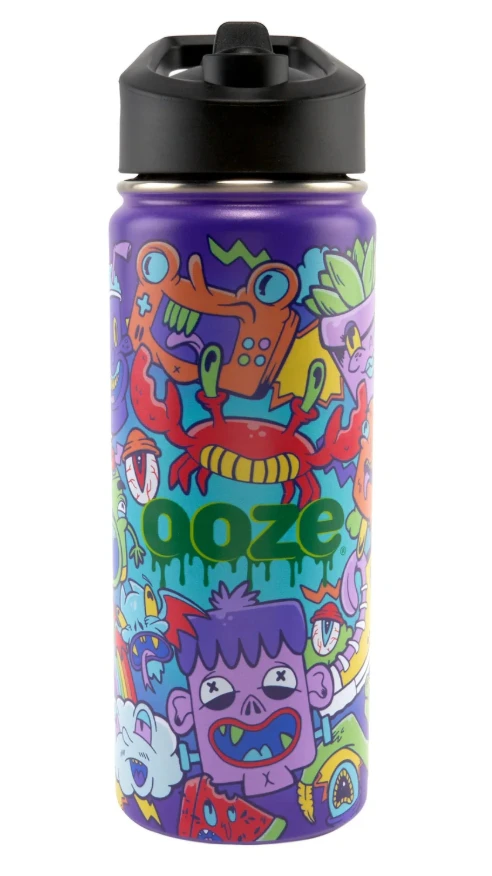 Ooze - Ooze Stainless Steel 18oz Water Bottle with Straw Main Image
