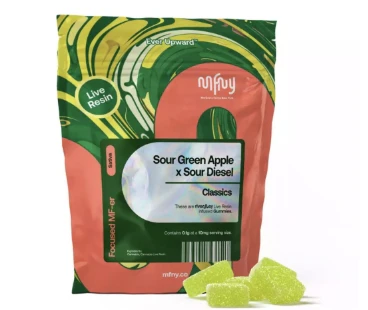 MFNY - B22 MFNY Sour Green Apple X Sour Diesel Live Resin Gummies 10pk Main Image
