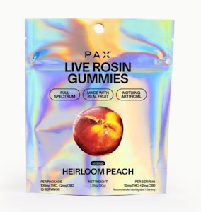 PAX - H37 PAX Live Rosin Heirloom Peach Gummies 10pk