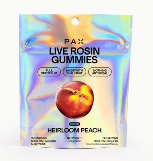 PAX - H37 PAX Live Rosin Heirloom Peach Gummies 10pk Main Image