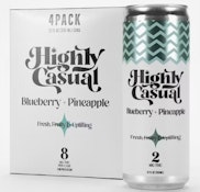 Highly Casual-High Five- Blueberry Pineapple- 4 Pack- 2 MG THC/ 8 MG per Case