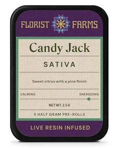 FLORIST FARMS - Florist Farms - Candy Jack - 40% THC - Live Resin Infused -5pk - 1/2g - Pre- Rolls