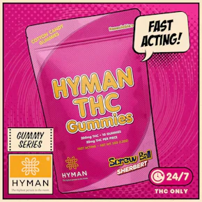 Hyman - Screwball Sherbert Gummies 200MG (10x20MG)
