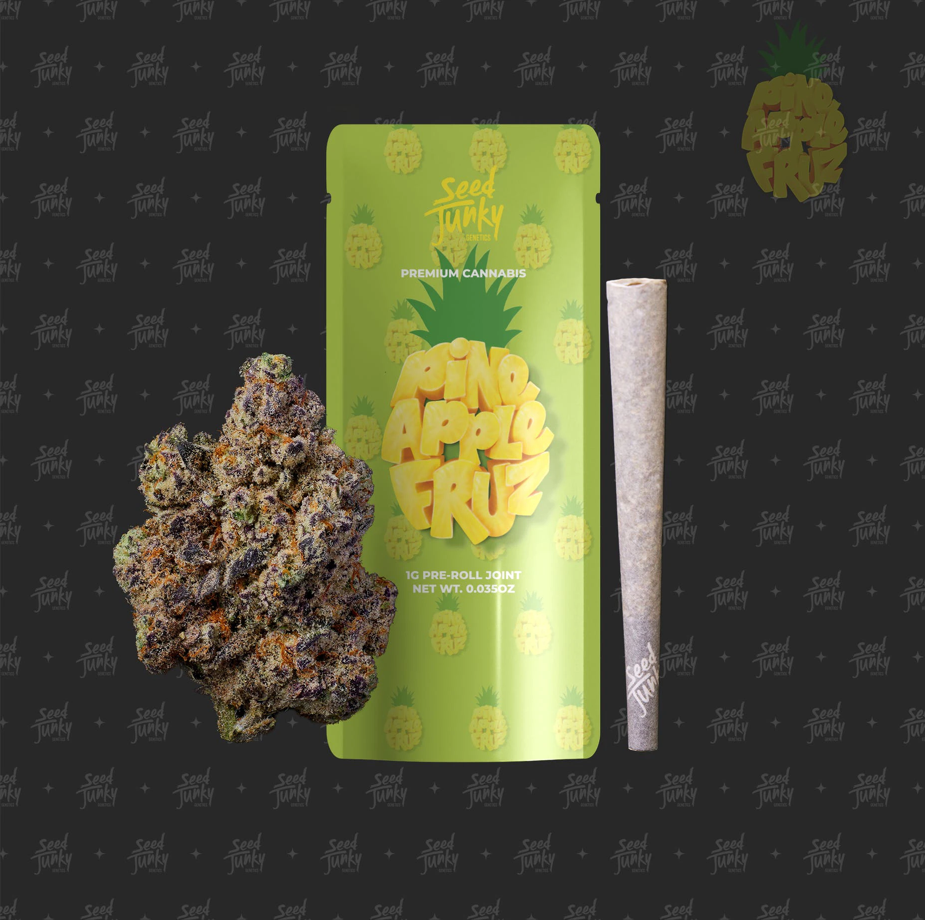 Seed Junky Genetics Michigan - Seed Junky Genetics - 1g Preroll - Pineapple Fruz Main Image