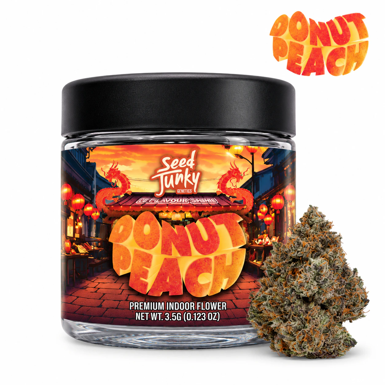 Seed Junky - Seed Junky | Donut Peach | Indoor | Hybrid | 3.5g Main Image