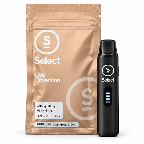 Select - Laughing Buddha – Sativa – 89.15% THC | 1g Live Collection BRIQ 2 All-in-One Vape | Select -xxx9 back