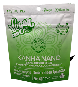 KANHA - KANHA - Green Apple Nano 20:1 CBD:THC Serene - 10Pk - 100MG