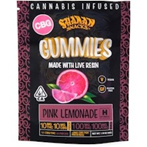 SHAMAN EXTRACTS - Pink Lemonade 1:1 CBG 200mg 10 Pack Live Resin Gummies - Shaman Snacks