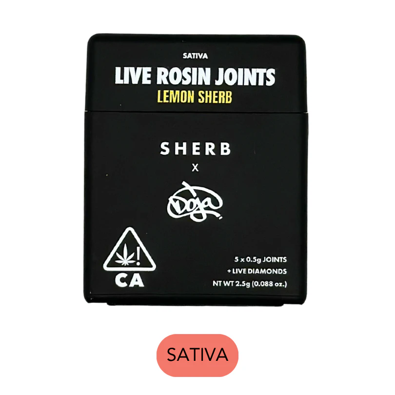 Sherbinskis - 2.5g Lemon Sherb 5-Pack / 0.5g Live Rosin Joints / Sherbinskis x Doja Main Image