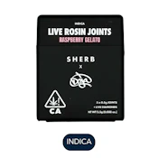 2.5g Raspberry Gelato 5-Pack / 0.5g Live Rosin Joints / Sherbinskis x Doja