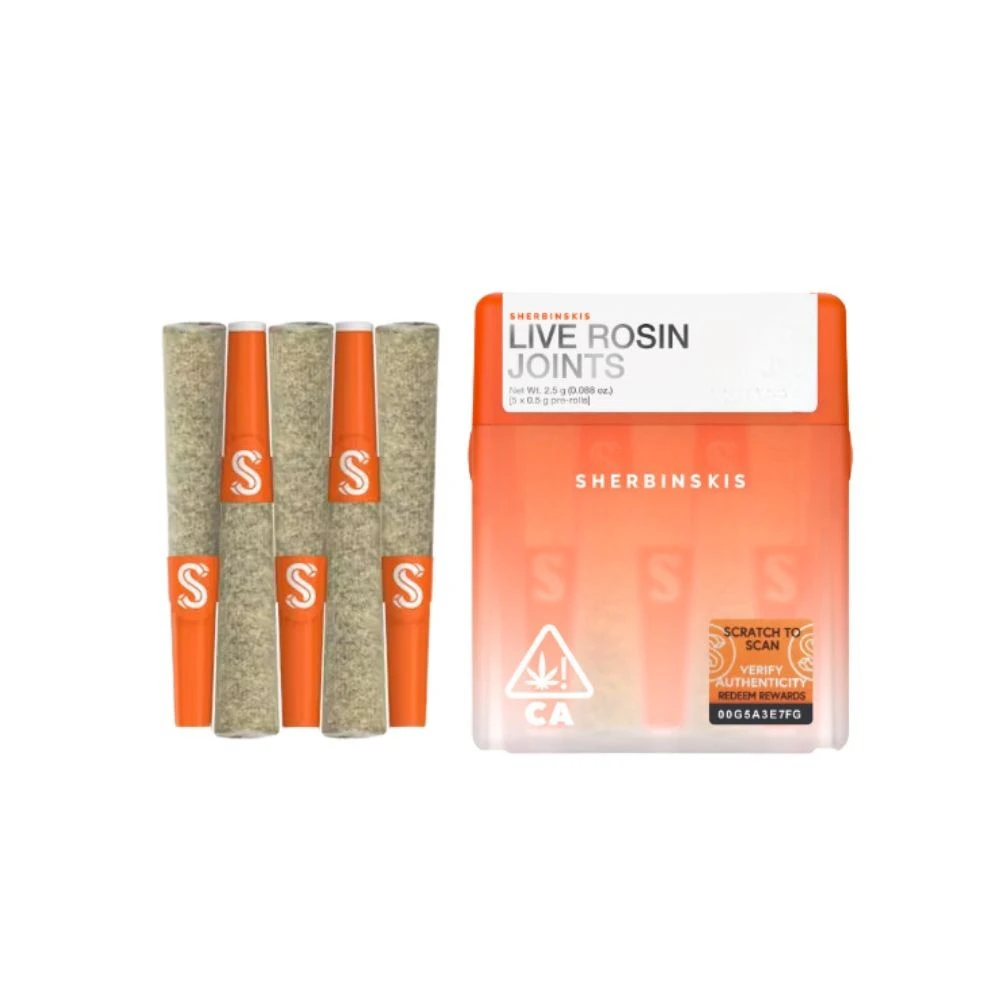 Sherbinskis - Sherbinski Nap Attack (I) Live Rosin Infused Preroll 5pk 2.5g Main Image