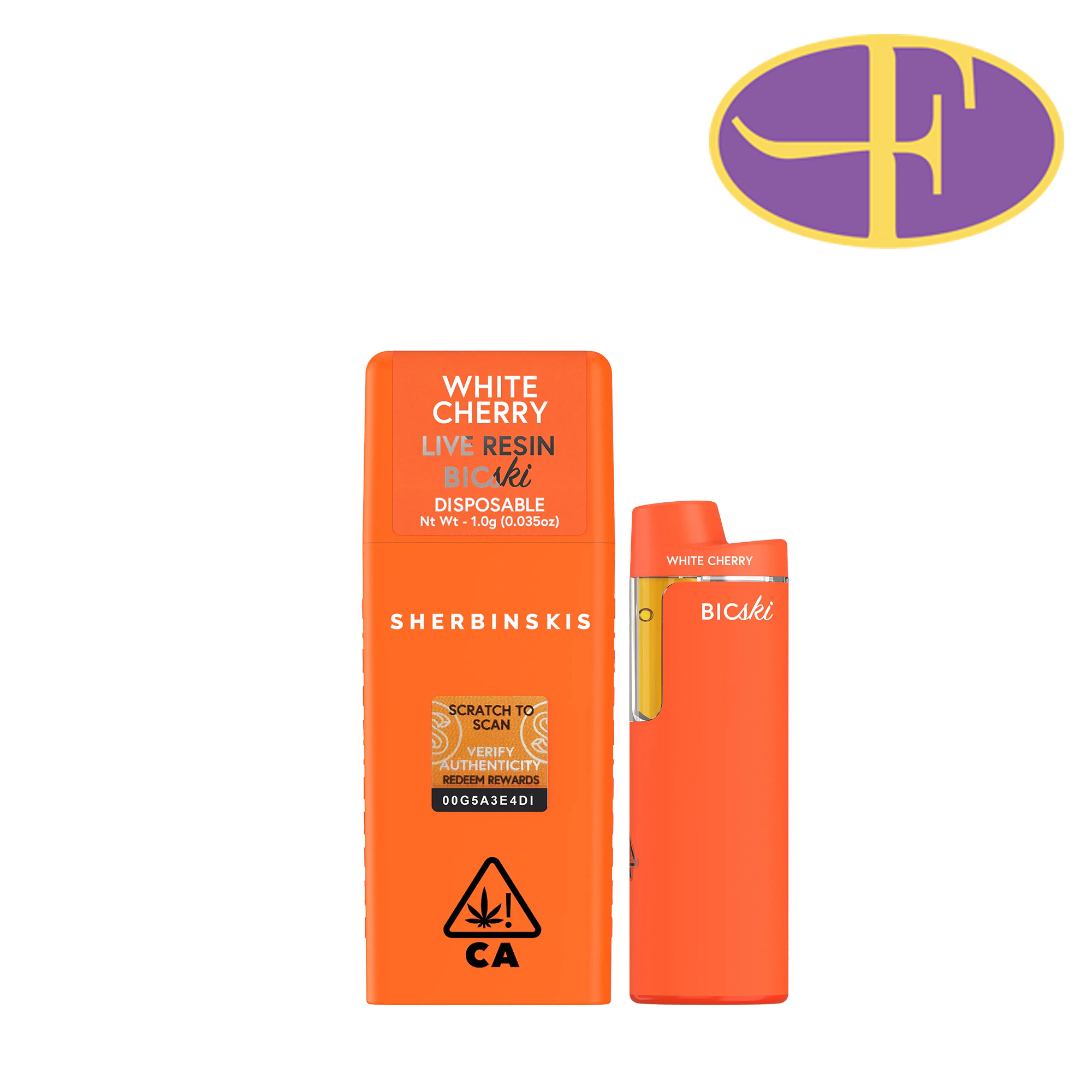Sherbinskis - White Cherry Live Resin Disposable Vape Main Image