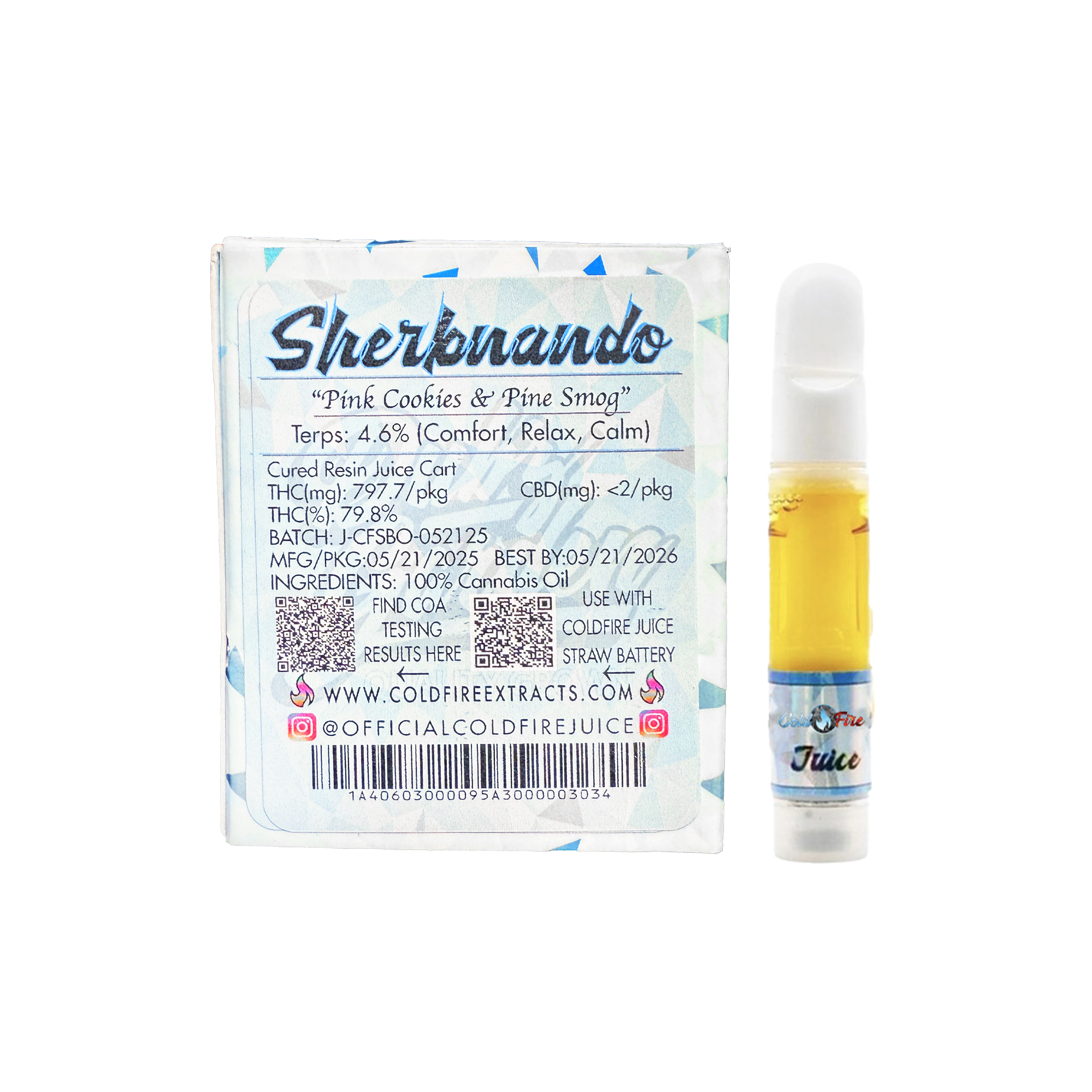 ColdFire x Dubz Garden Sherbnando Cured Resin Juice Cart 1.0g