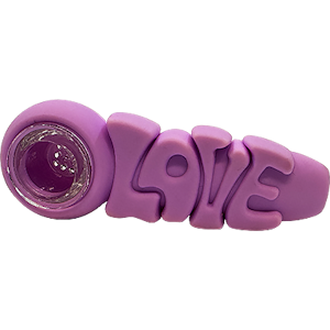 LUV BUDS - Silicone LOVE Spoon w/Glass Bowl