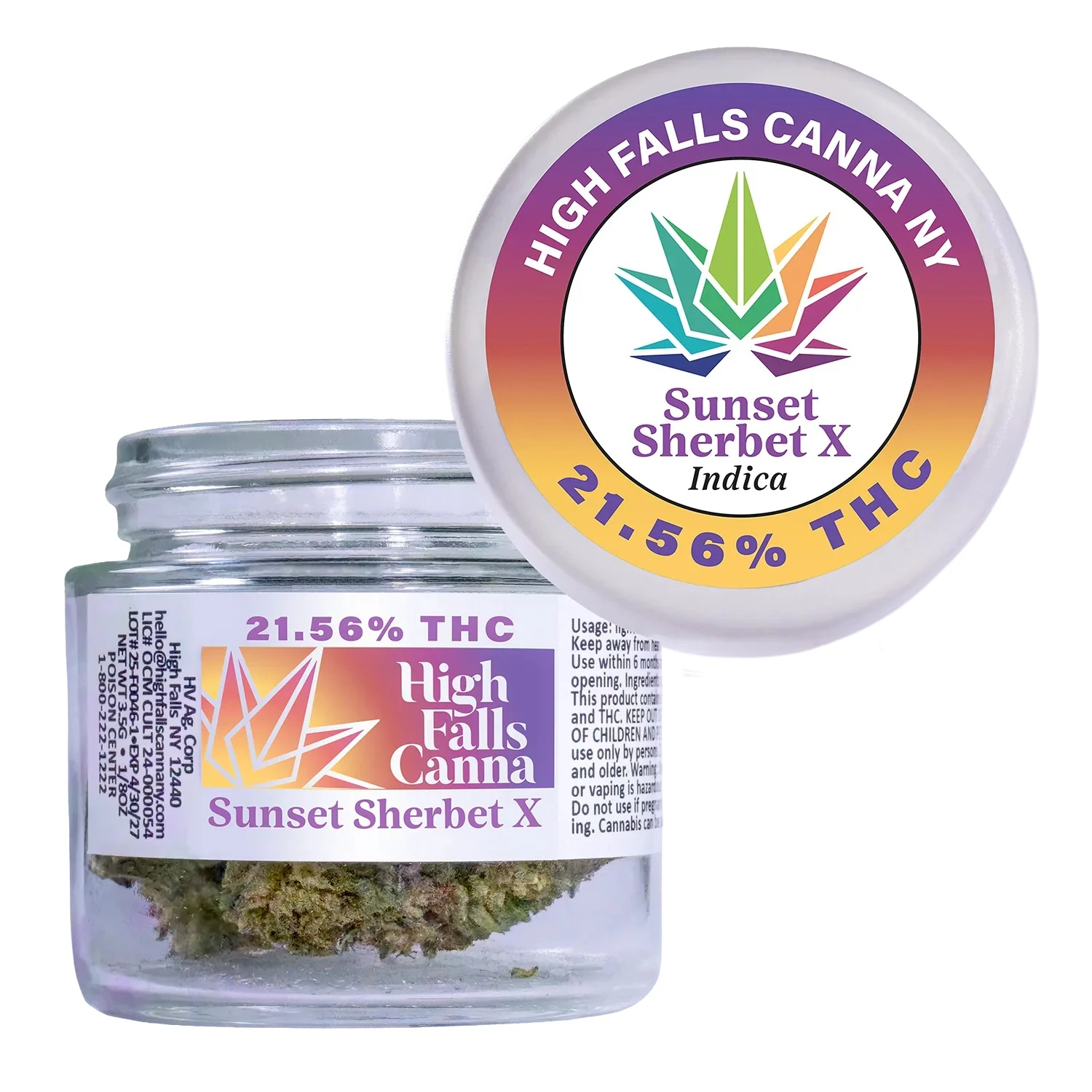 High Falls Canna NY - Sunset Sherbet X | Flower | 3.5g | High Falls Canna Main Image