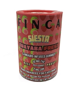 NY FINCA - NY Finca - Siesta (Rest) Guava Strawberry - 10pk - Indica Dom Hybrid Edible Gummies - 100MG