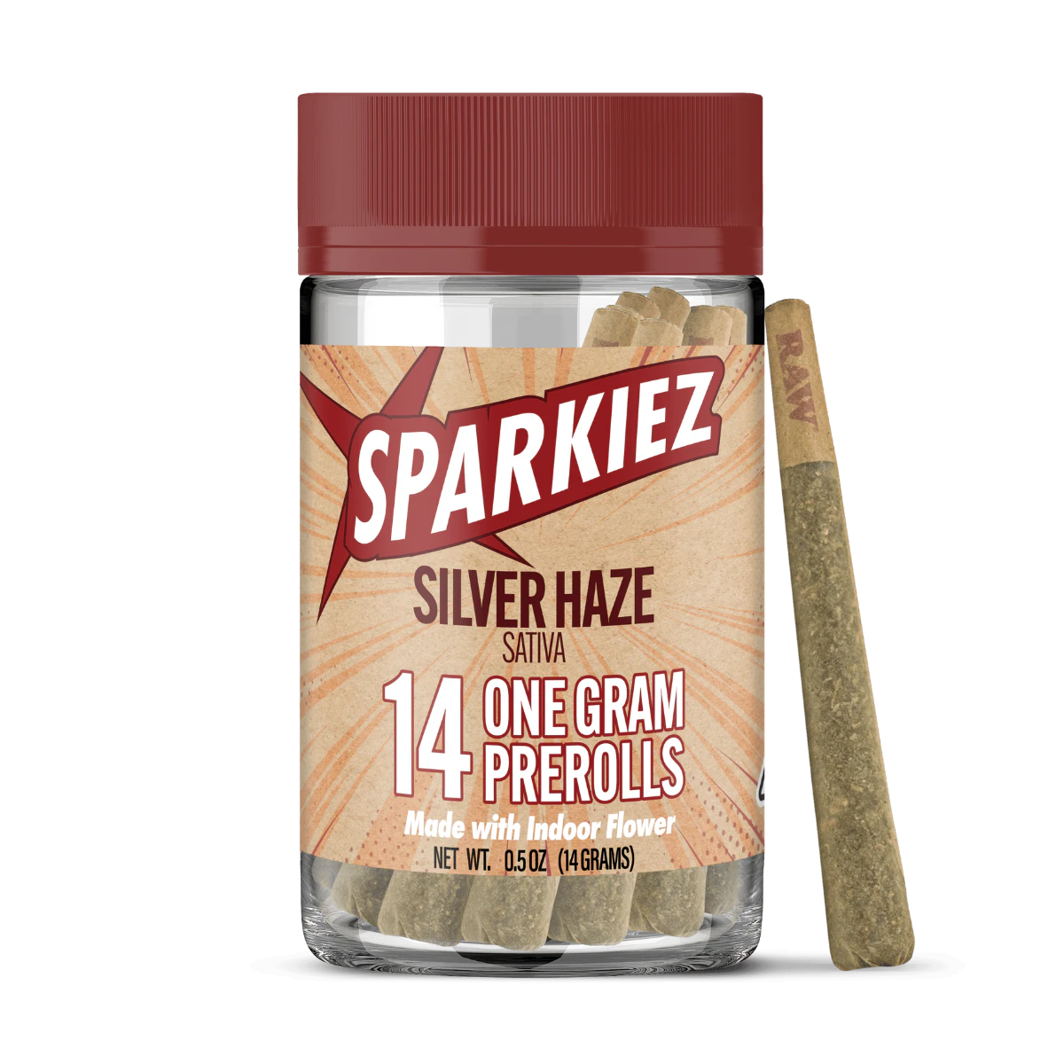 Sparkiez - Silver Haze (S) | 1g 14pk Indoor Prerolls | Sparkiez Main Image